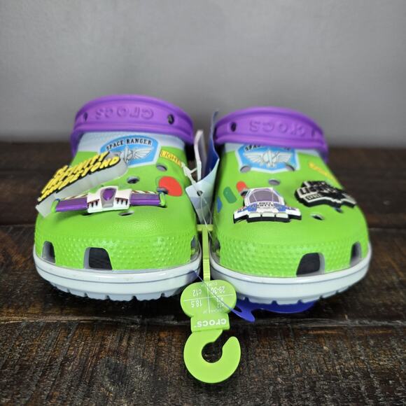 CROCS Kids Sandals in Green and Purple - Picture 3 of 11
